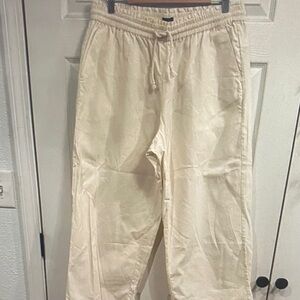 J. Crew Cream Drawstring Pants
